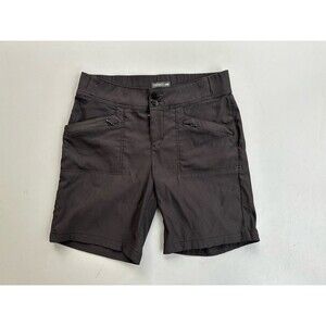 Toad & Co Women's Flextime Shorts 8" Black Stretchy Waistband Pockets - Size 8